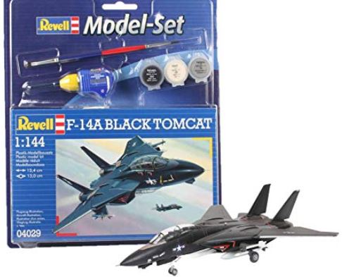 Revell 64029 1:144 MS F014A Black Tomcat, With Colors, Brush And Glue
