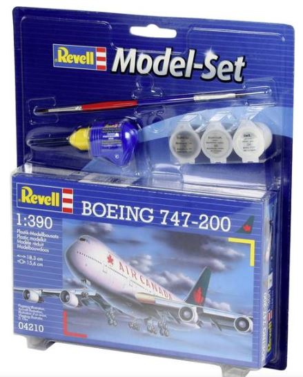 Revell 64210 1:390 MS Boeing 7474-200, With Colors, Brush And Glue
