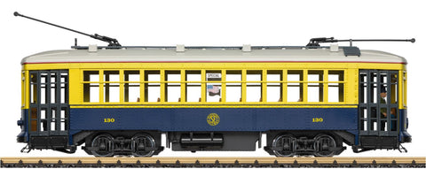LGB L20384 20384 G Loco Electric Streetcar/Tram On The Muni, Car Number 130, With DCC/Sound, Ep I-VI San Francisco USA +++ For pick up at shop only +++