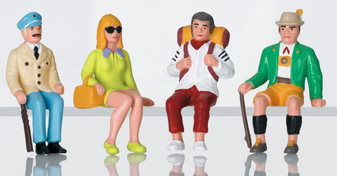 LGB 53007 G Figurines, Tourists Sitting, 4pcs