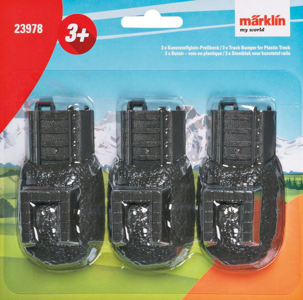 Marklin MyWorld 23978 H0 Plastic Tracks, Buffer Stops/Bumpers, 3pcs