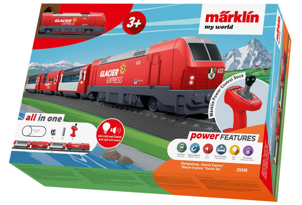 Marklin 029348 MyWorld 3+yrs MyWorld 3+yrs 29348 H0 Startset Glacier Express, Ep VI RhB Switzerland