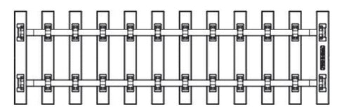 Piko 35230 G Tracks Tie Section, 320mm