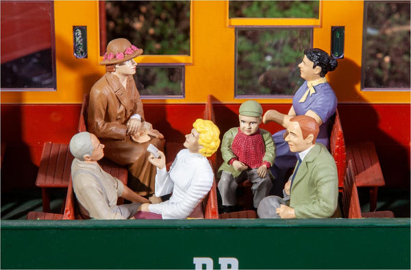 Pola 331502 G Figurines, Travellers Sitting In A Carriage 2, 6pcs