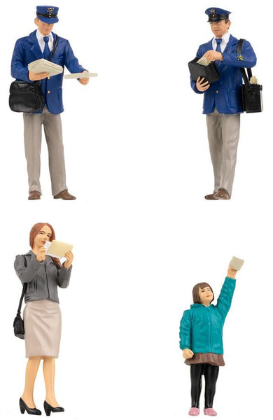 Pola 331516 G Figurines, At The Post Office, 4pcs