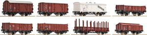 Roco 44002 H0 Freight Car Set, DB Ep III, 8pcs