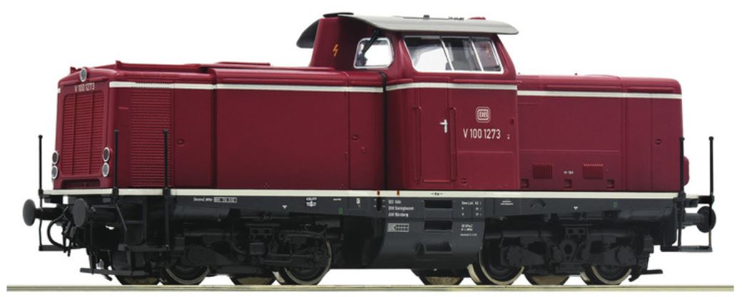 Roco 70979 H0 Diesel Locomotive Series V 100 (1273), Old Red, Ep III DB, DC