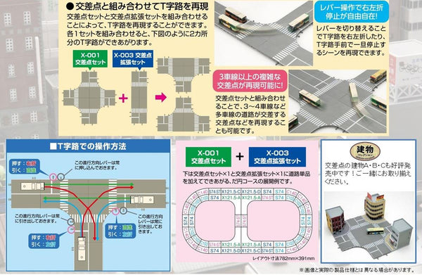 Tomytec 25828 N Tracks Bus System, Set X-003 Intersection Expansion