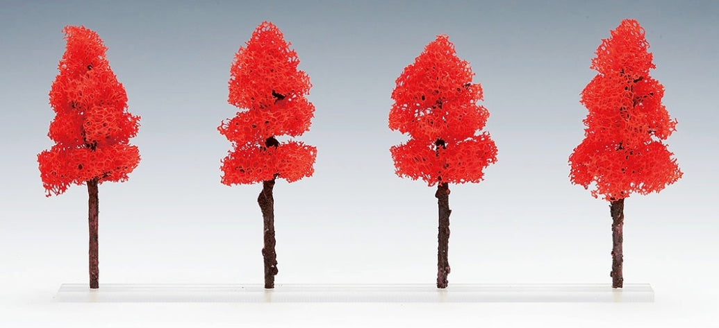 Tomix 08188 8188 N Deciduous Trees, Red, 4pcs