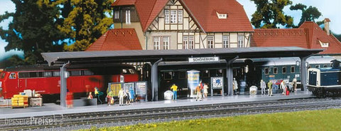 Faller 120200 H0 Railway Platform With Motorized Moving Figurines