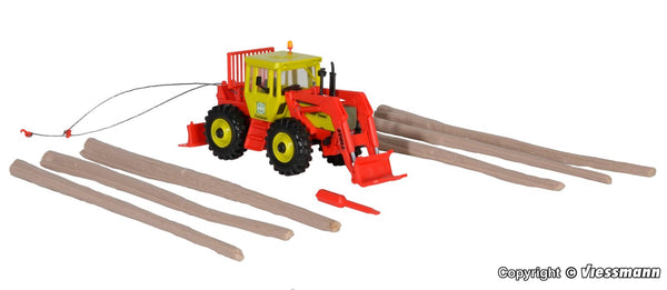 kibri 112254 H0 MB TRAC With Front Shield, Wood-Pulling Shovel And Rear Winch