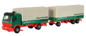 kibri 14639 H0 MB SK Double Covered Trailer Truck
