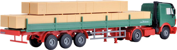 kibri 14641 H0 MB SK Truck Gebr Krause, With Semi-Trailer And Load Of Wood