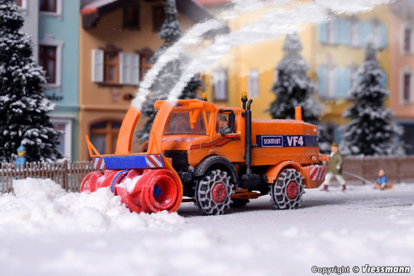 kibri 15011 H0 Unimog With Rotary Snow Blower And Winter Set