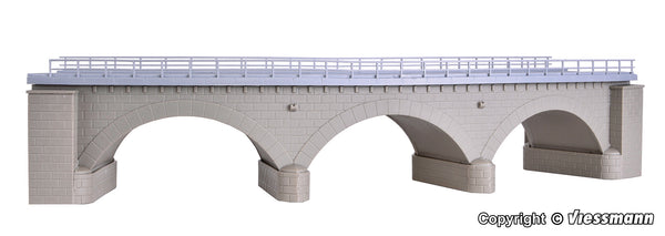 kibri 39723 H0 Stone Arch Bridge With Ice Breaking Pillars, Curved, Single Track