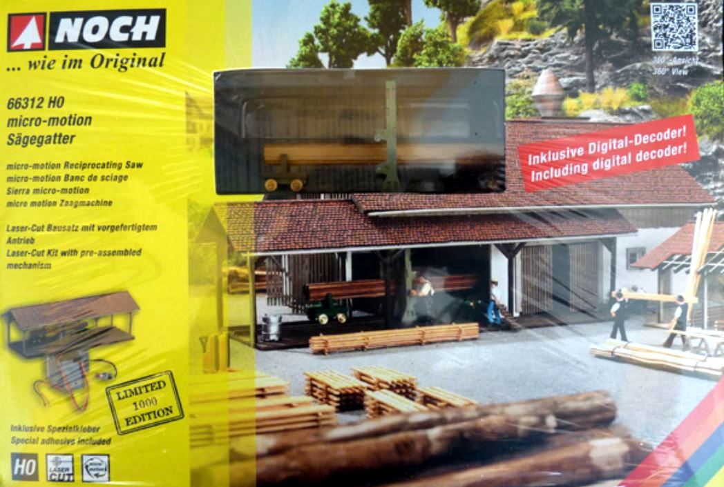 Noch 66312 H0 LC Moving Micro-Motion Reciprocating Saw for Sawmill, Limited Edition
