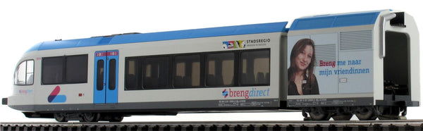 Piko 59538 H0 Diesel Railbus Commuter Train Stadler Class GTW 2/8, White-Blue, Ep VI Private Company "Breng Direct"