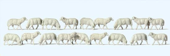 Preiser 14161 H0 Sheeps 18 pieces Assorted