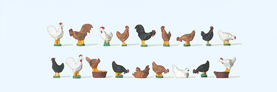 Preiser 14168 H0 Chicken And Cocks