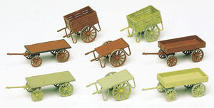 Preiser 17103 H0 Hand Carts, 8pcs