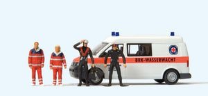 Preiser 33261 H0 VW T5 BRK Water Rescue Team