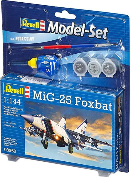 Revell 63969 1:144 MS MIG-25 Foxbat, With Colors, Brush And Glue