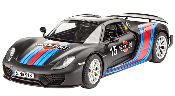 Revell 67027 1:24 MS Porsche 918 Weissach, With Colors, Brush And Glue