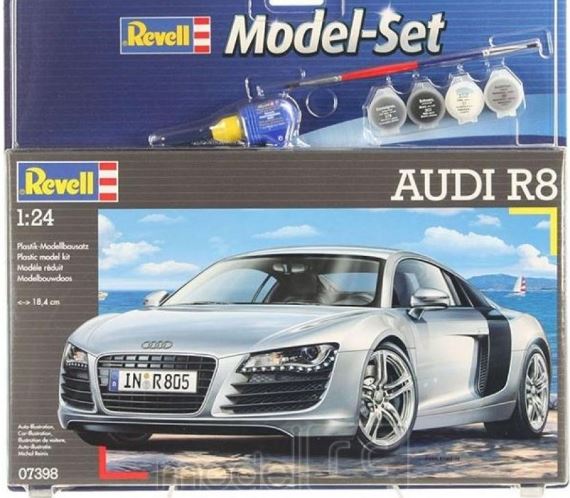 Revell 67398 1:24 MS Audi R8, With Colors, Brush and Glue