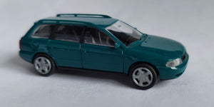 Rietze 99000aua4blgr H0 Audi A4 Avant, Blue Green Without Box