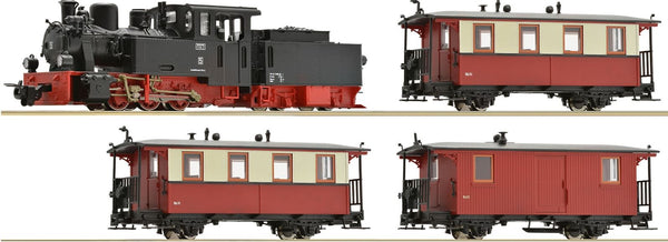 Roco 31028 H0e Startset Passenger Train With Steam Engine HF110C, Ep III-IV DR, Digital, 2000x900 mm