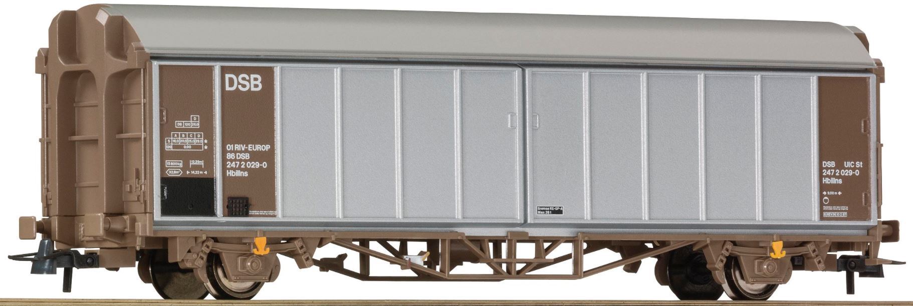 Roco 66864 H0 Sliding Wall Wagon, DSB Ep IV-V