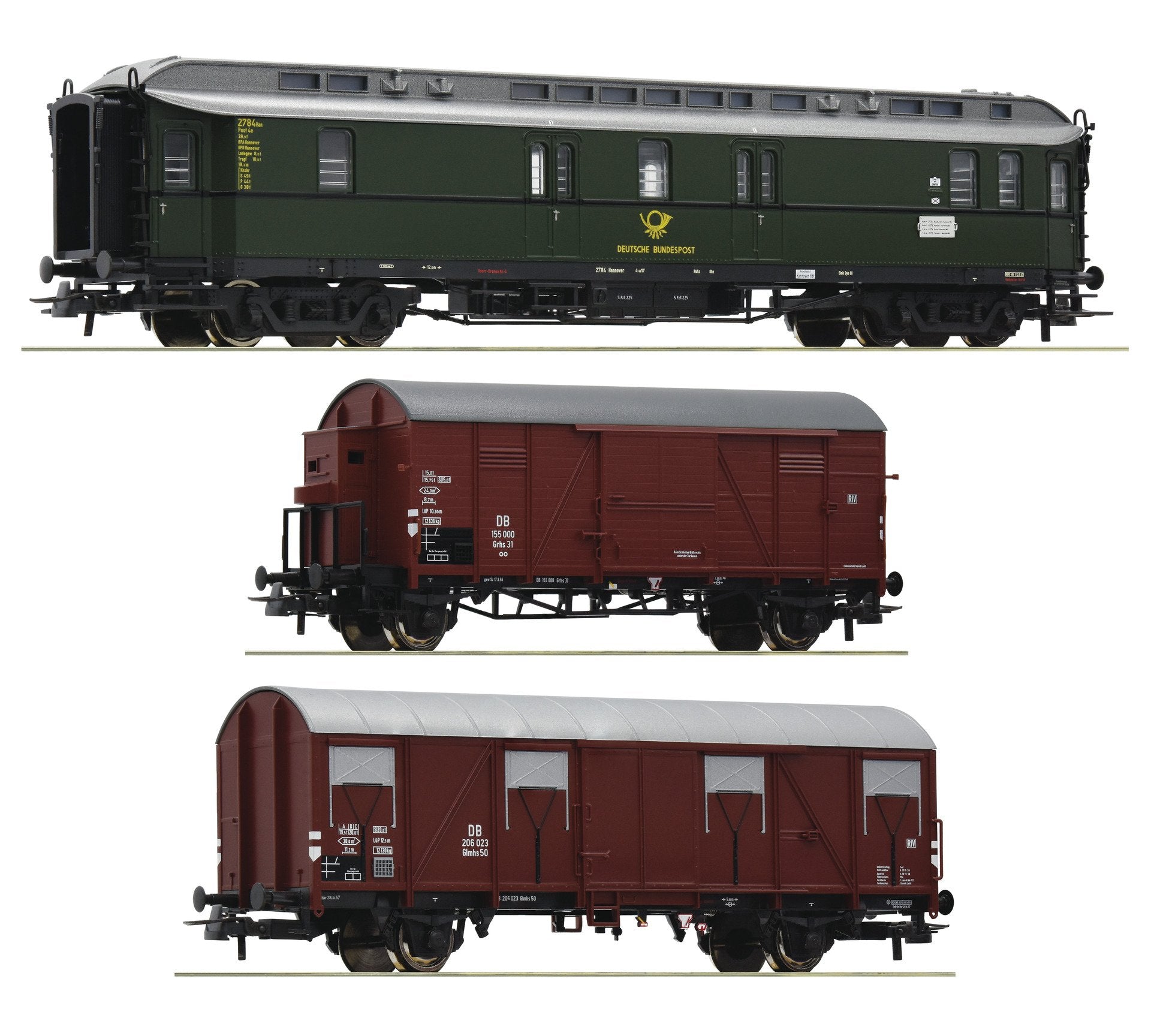 Roco 74091 H0 Mail Train, 3pcs, Ep III DB