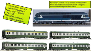 Roco 62982 srbu H0 French Trainset With Diesel Locomotive And 4 Cars, Ep IV SNCF