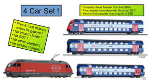 Roco 70661 srbu H0 H0 Swiss Trainset With Electric Locomotive Re460 With Sound And 3 Bi-Level Cars, Ep V-VI SBB CFF FFS