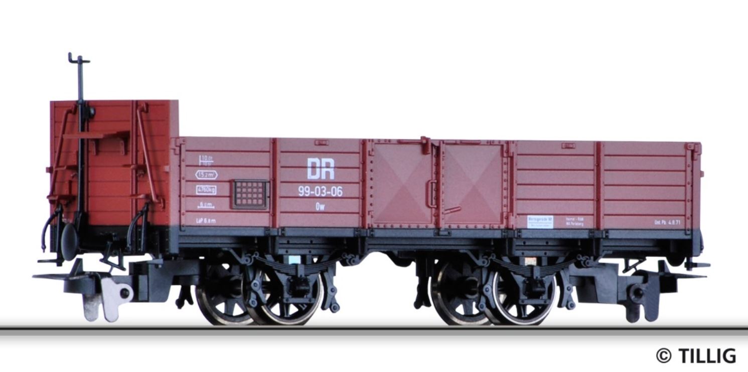 Tillig 15935 H0m Open Freight Car Ow, Ep III DR