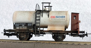 Tillig 76186 srwh H0 Tank Car Isover, Ep IV DB, Manually Wheathered