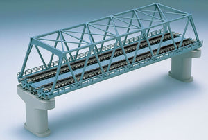 Tomix 03051 3051 N Tracks Bridges, Double Truck Bridge Set 280 mm 11", With 2 Concrete Piers, Blue