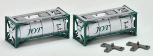 Tomix 03127 3127 N Container ISO 20ft Tank JOT Green, Grey White, 2pcs