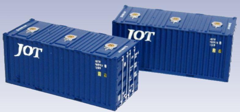 Tomix 03160 3160 N Container Type ISO 20ft JOT, Dark Blue, 2pcs