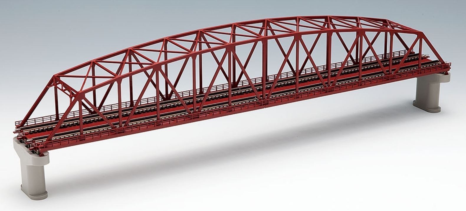 Tomix 03221 3221 N Tracks Bridges, Double Track Truss Bridge With Piers 560 mm 22", Red