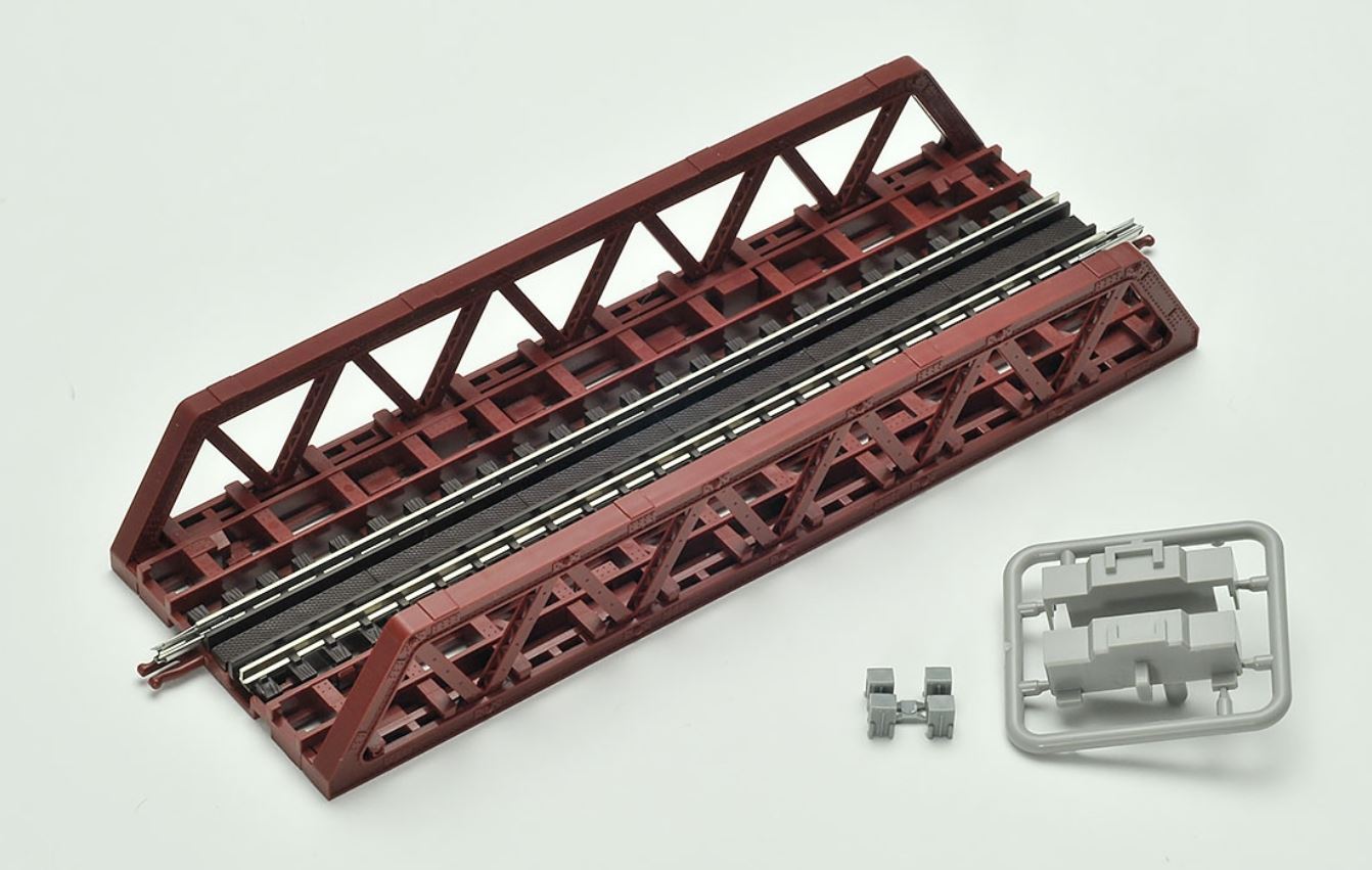 Tomix 03250 3250 N Tracks Bridges, Pony Truss Iron Bridge, Red
