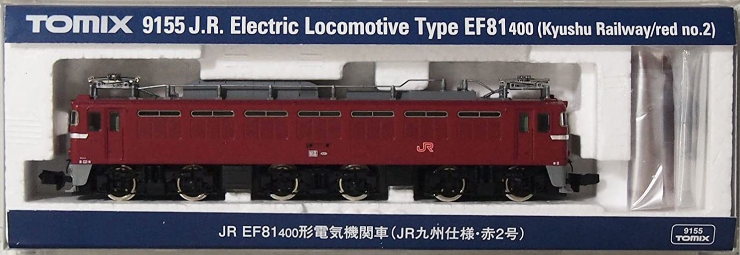 Tomix 09155 9155 N Electric Locomotive Class EF81-400 JR Kyushu Red No 2, JR