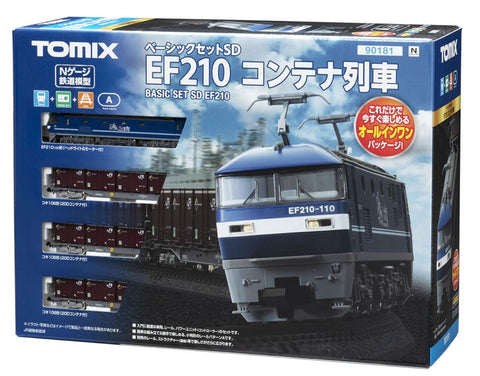 Tomix 90181 N Startset Freight Train SD Class EF210 With Container Cars, 4cars