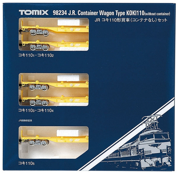 Tomix 98234 N Trainset Container Cars Type KOKI 110 Wagon, JR, 5pcs